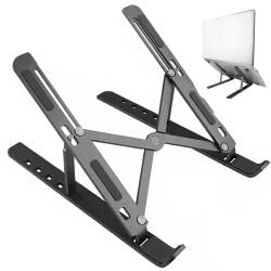 ChiiGe Laptop Stand, Notebook Stand for Desk, Aluminum Computer Stand, Portable and Foldable Laptop Holder, Laptop Riser, Compatible with 10-15.6 inch Notebook Computer