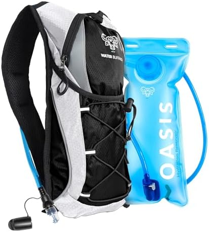 Water Buffalo Hydration Backpack - Lightweight Hydration Pack with 2L Water Bladder - Water Backpack for Hiking, Running, Biking, and Raves - Road Runner 12L Hydropack Backpack