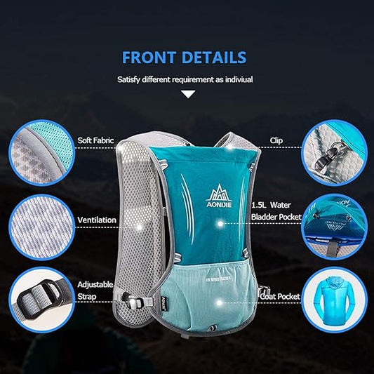 AONIJIE Hydration Vest Pack Backpack 5L Marathoner Running Race Hydration