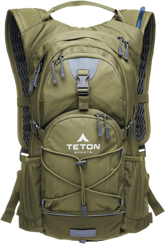 TETON Sports 18L, 22L Oasis Hydration Backpacks– Hydration Backpack for Hiking, Running, Cycling, Biking, Hydration Bladder Included – Plus a Sewn-in Rain Cover