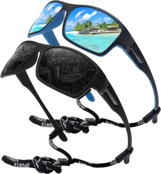 STORYCOAST Polarized Sports Sunglasses for Men Women Unbreakable Frame Cycling Fishing Drivingv