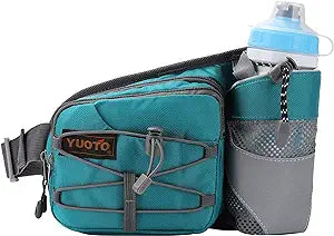 YUOTO Waist Pack with Water Bottle Holder for Running Walking Hiking Hydration Belt