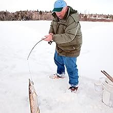 Man ice-fishing