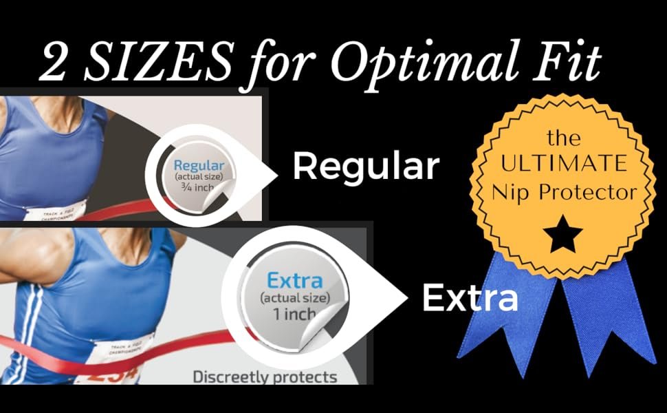 nipple protector comes in 2 sizes for best fit to prevent nip chafing