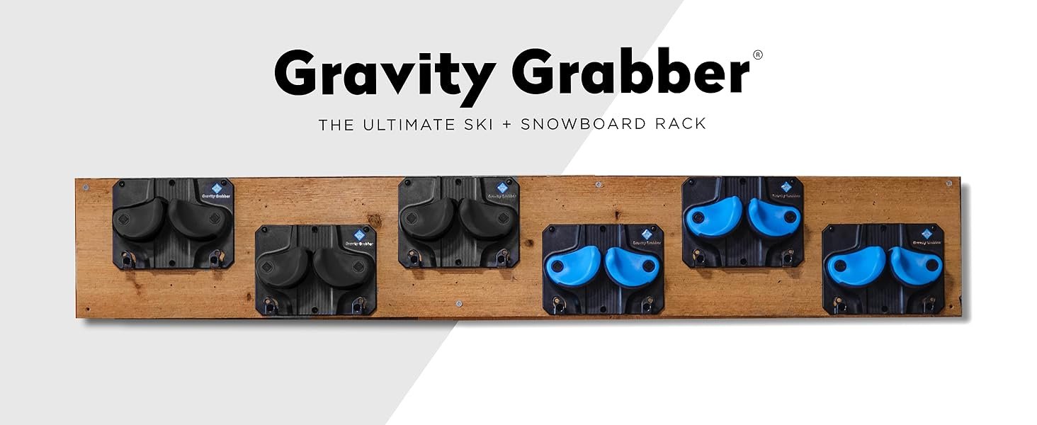 Gravity Grabber ski and snowboard garage rack